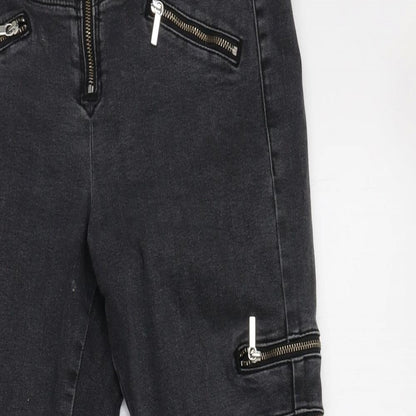 Topshop Womens Grey  Cotton Skinny Jeans Size 26 L30 in Regular