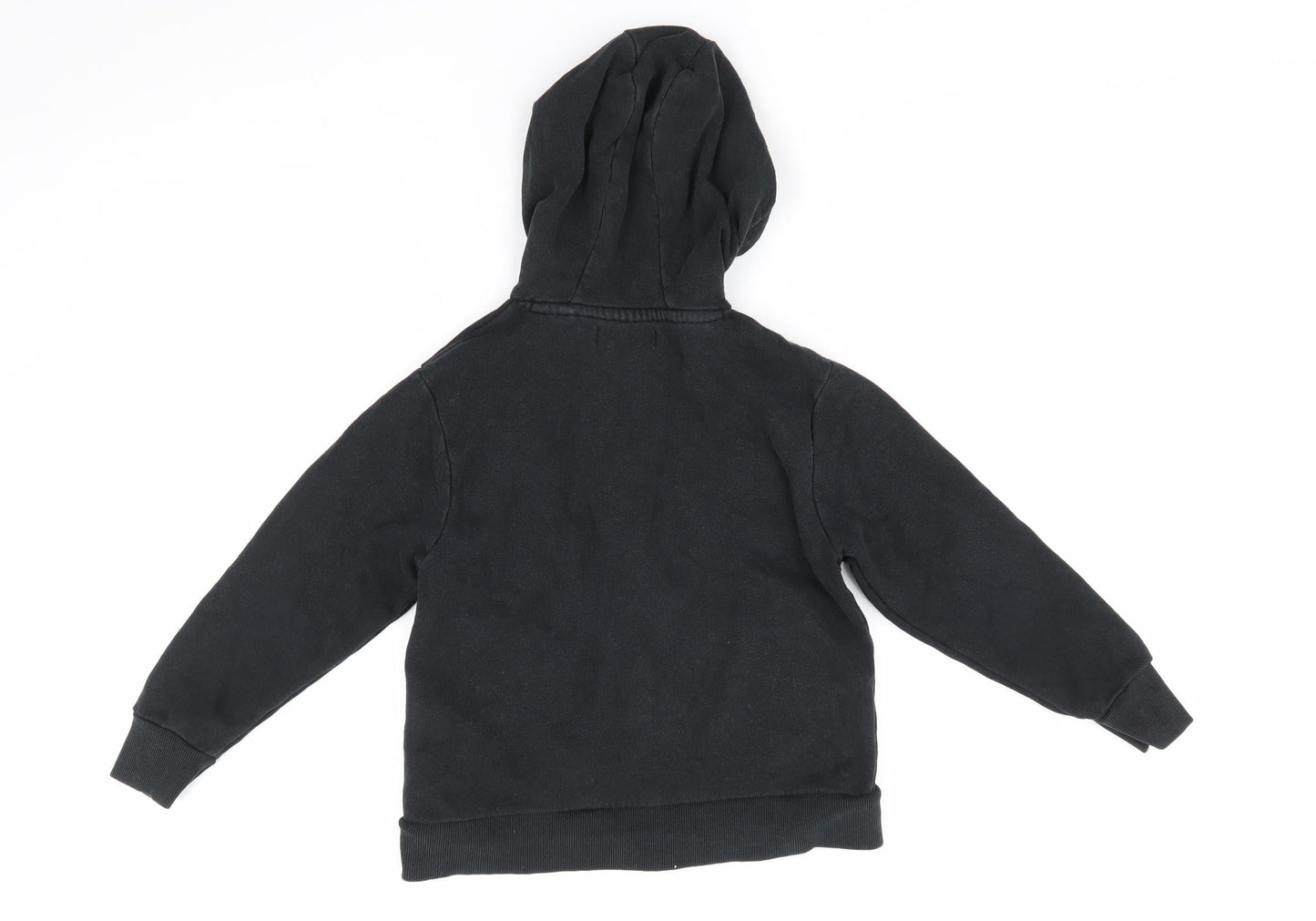 NEXT Boys Black  Cotton Full Zip Hoodie Size 6 Years   - Stag Logo