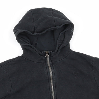 NEXT Boys Black  Cotton Full Zip Hoodie Size 6 Years   - Stag Logo