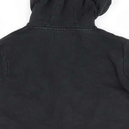 NEXT Boys Black  Cotton Full Zip Hoodie Size 6 Years   - Stag Logo