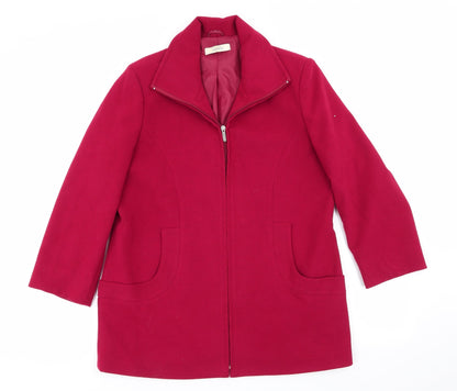 Classics Womens Red   Overcoat Coat Size 14   - Deep Red