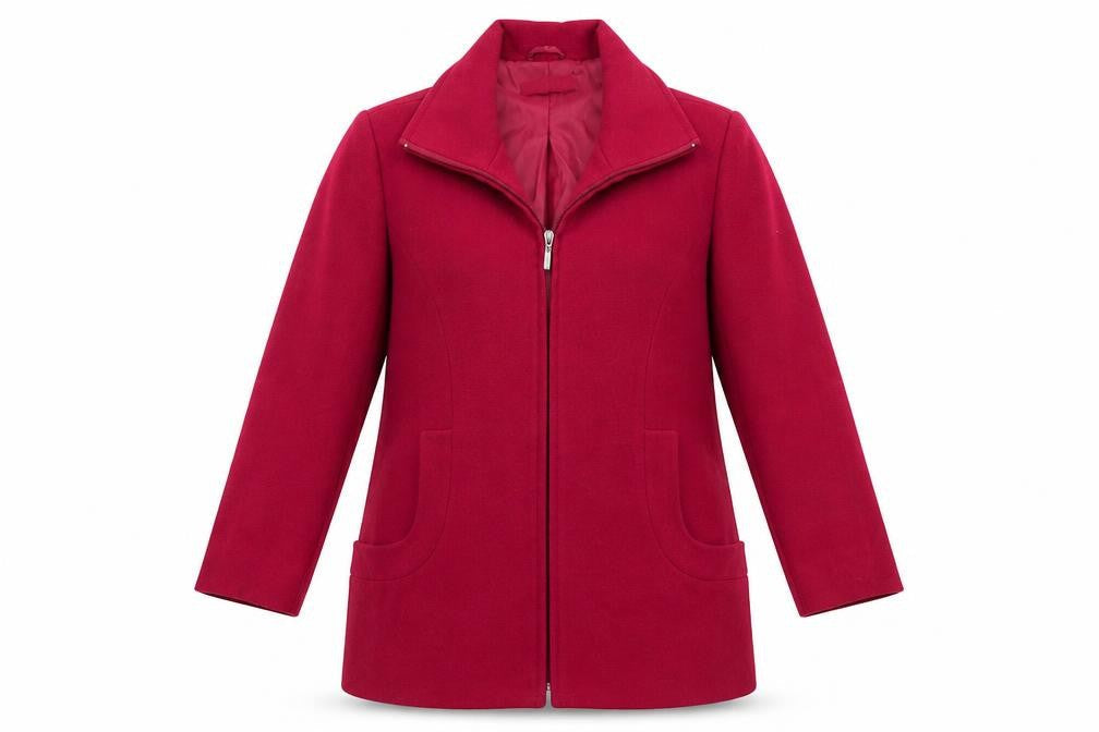 Womens UK Size 14 Classics Red Overcoat