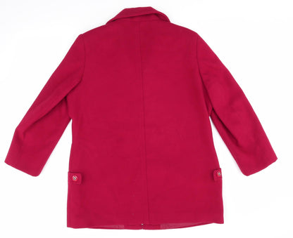 Classics Womens Red   Overcoat Coat Size 14   - Deep Red