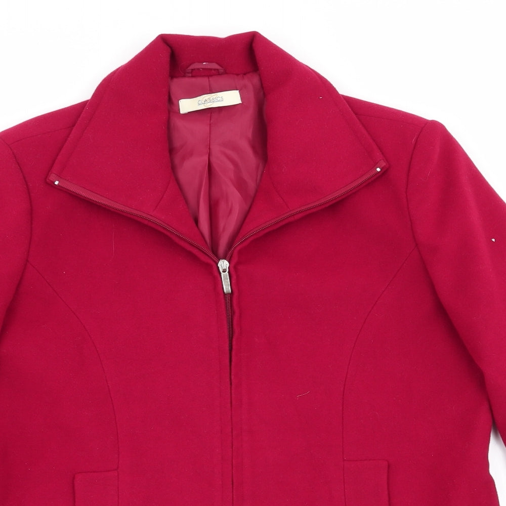Classics Womens Red   Overcoat Coat Size 14   - Deep Red
