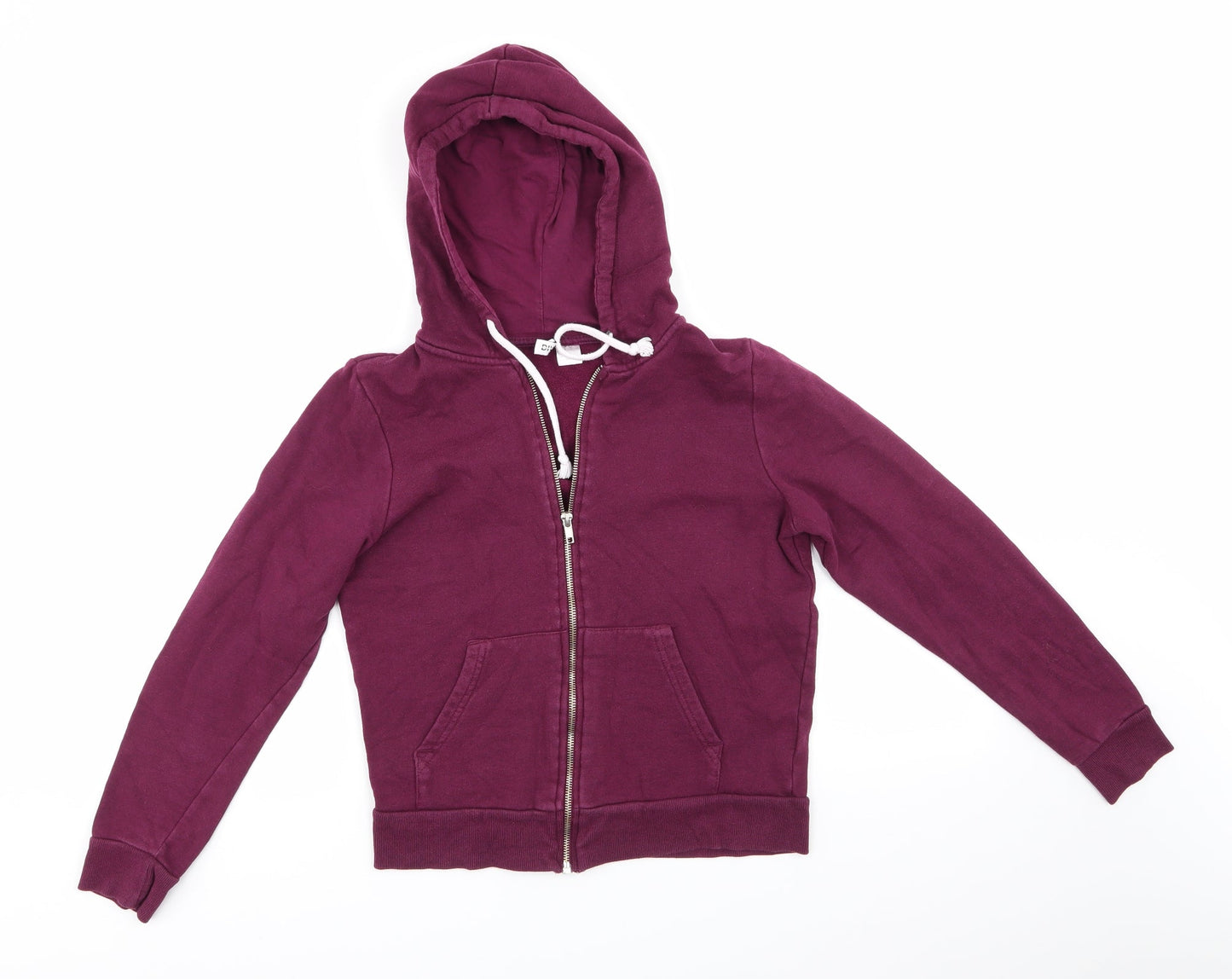 Divided Womens Purple  Cotton Full Zip Hoodie Size S   - Plum Coloured
