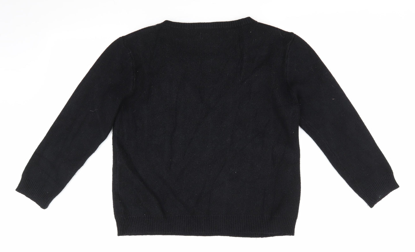 Womens UK Size M QED London Black Pullover Jumper