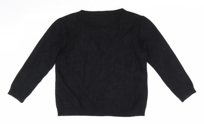 Womens UK Size M QED London Black Pullover Jumper