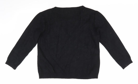 Womens UK Size M QED London Black Pullover Jumper