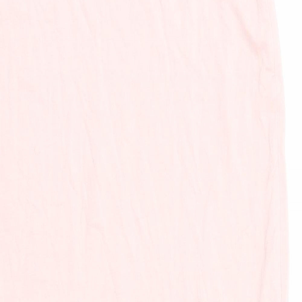 Missguided Womens Pink  Viscose Straight & Pencil Skirt Size 10    - Bodycon Style Skirt Nude Pink