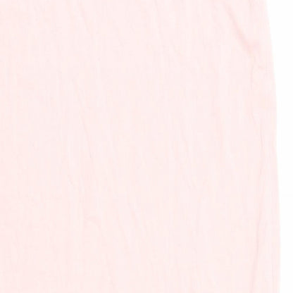 Missguided Womens Pink  Viscose Straight & Pencil Skirt Size 10    - Bodycon Style Skirt Nude Pink