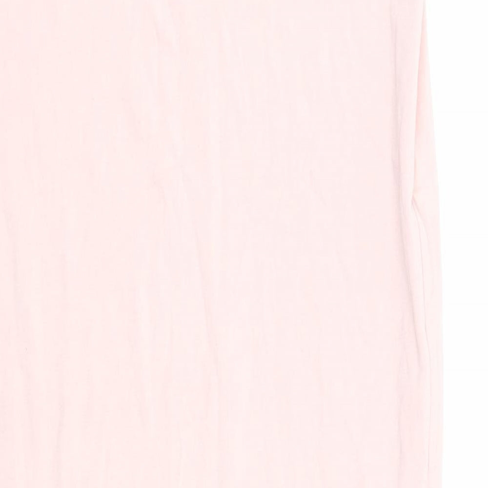 Missguided Womens Pink  Viscose Straight & Pencil Skirt Size 10    - Bodycon Style Skirt Nude Pink