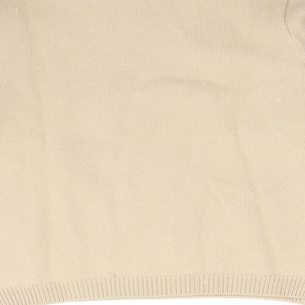 EDITIONS Womens Brown  Wool Basic T-Shirt Size S Roll Neck