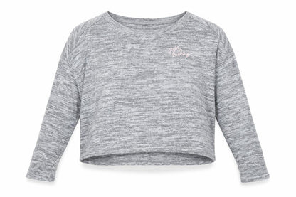 Front view of Gilly Hicks women’s grey solid polyester pyjama top, size XS