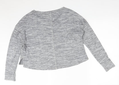 Back view of Gilly Hicks women’s grey solid polyester pyjama top, size XS
