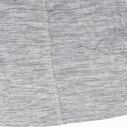 Brand and care label for Gilly Hicks women’s grey solid polyester pyjama top, size XS