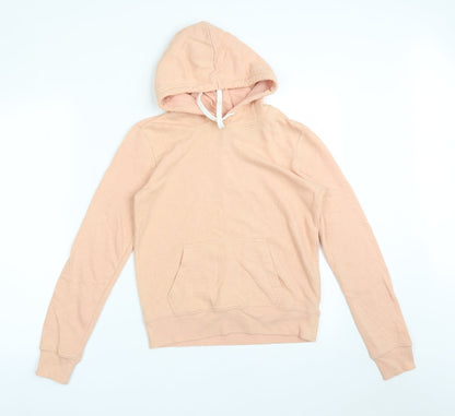 H&M Womens Orange  Cotton Pullover Hoodie Size XS
