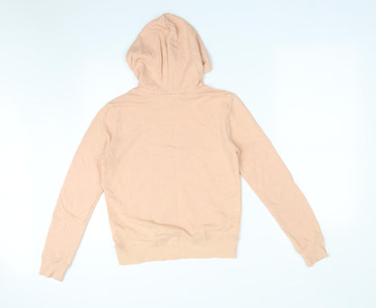 H&M Womens Orange  Cotton Pullover Hoodie Size XS