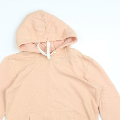 H&M Womens Orange  Cotton Pullover Hoodie Size XS