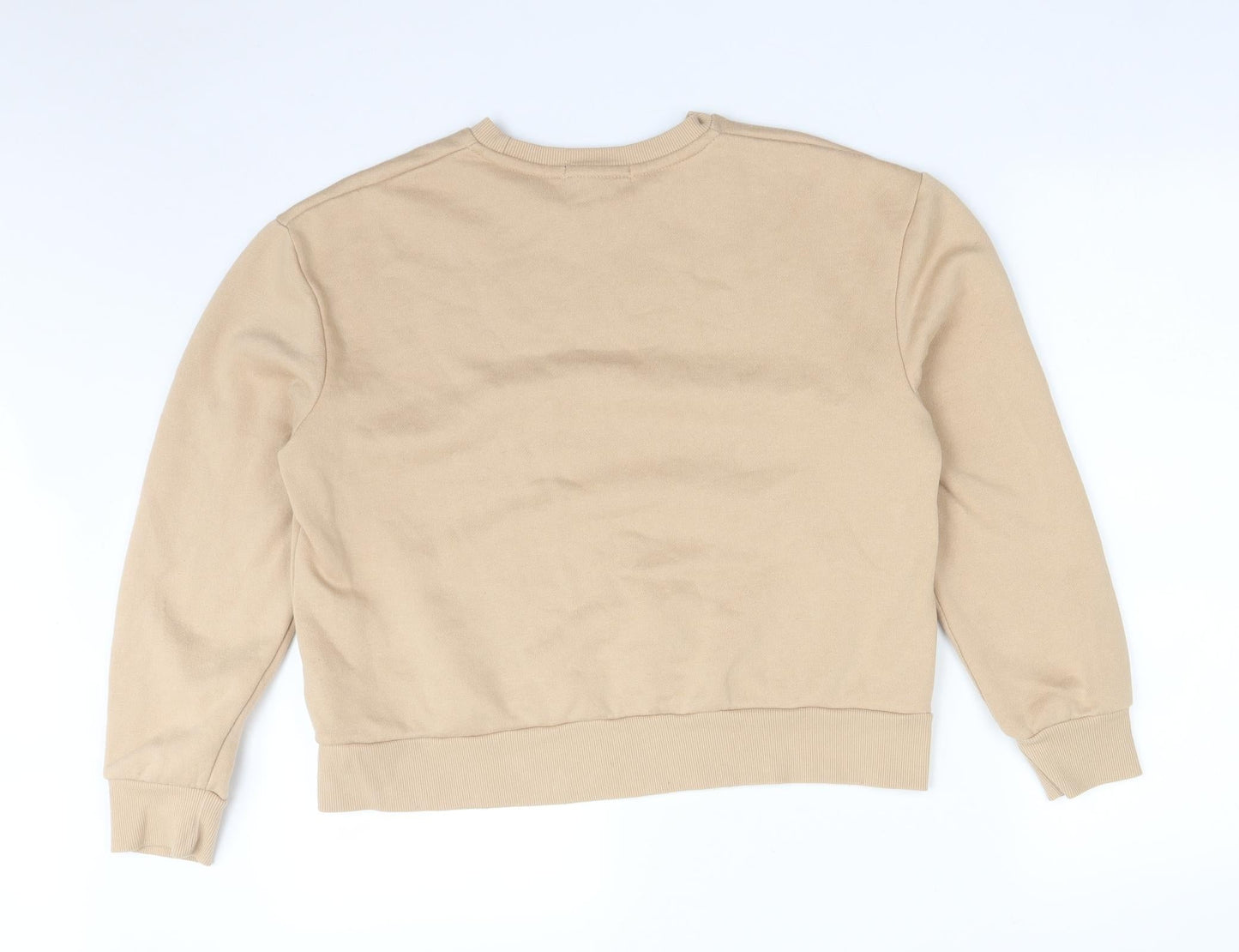 Primark Womens Beige  Cotton Pullover Sweatshirt Size XS