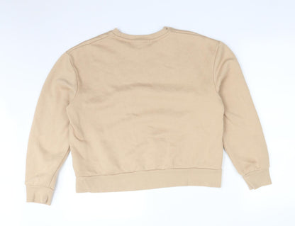 Primark Womens Beige  Cotton Pullover Sweatshirt Size XS
