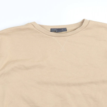 Primark Womens Beige  Cotton Pullover Sweatshirt Size XS