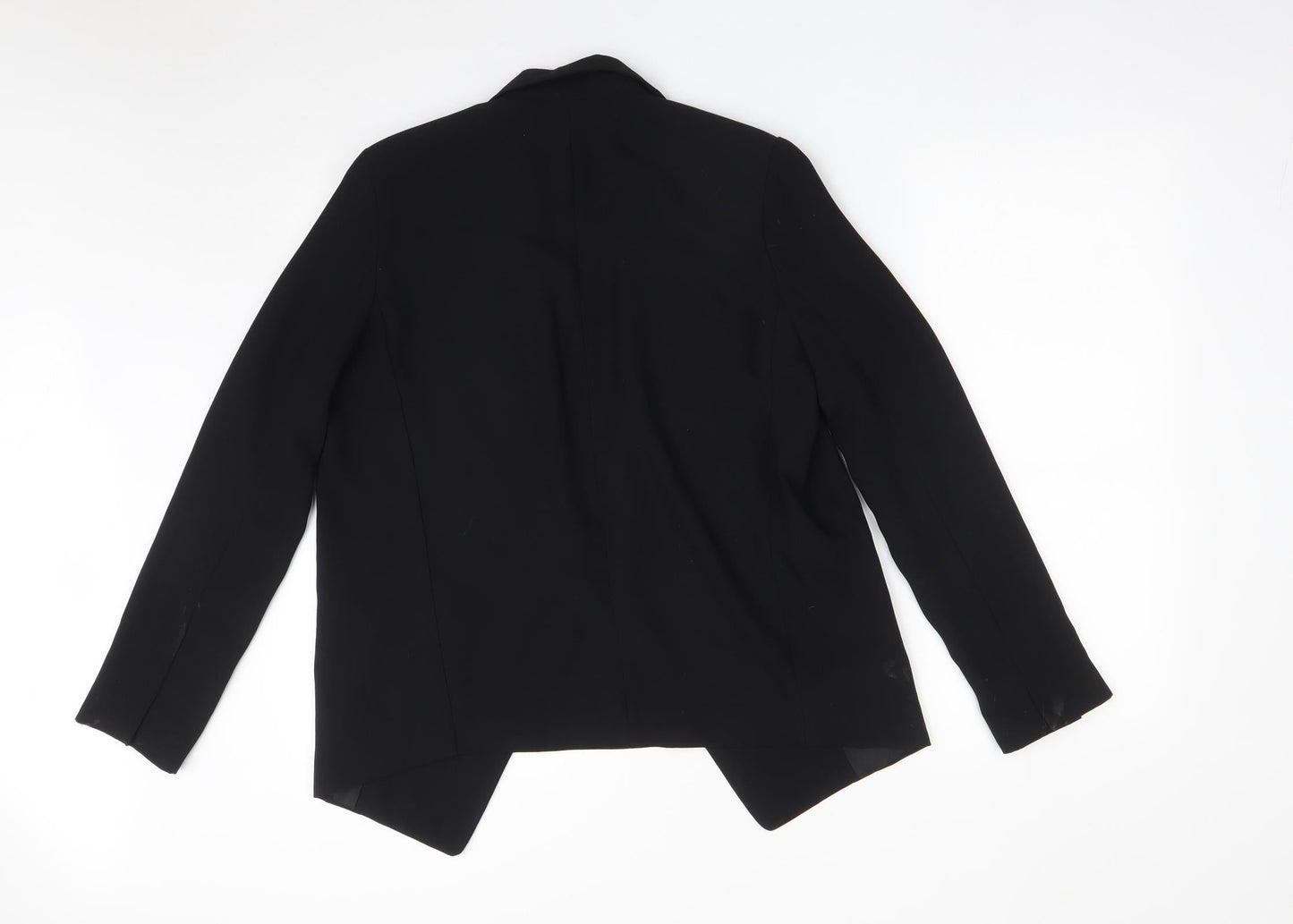 Topshop Womens Black  Polyester Jacket Blazer Size 10