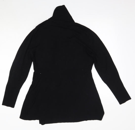 M&Co Womens Black V-Neck  Viscose Cardigan Jumper Size M
