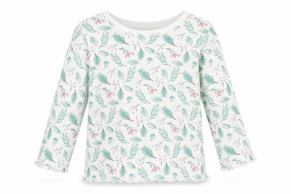 Front view of Primark Baby Multicoloured Floral 100% Cotton Basic Blouse, size 18-24, Months Round Neck