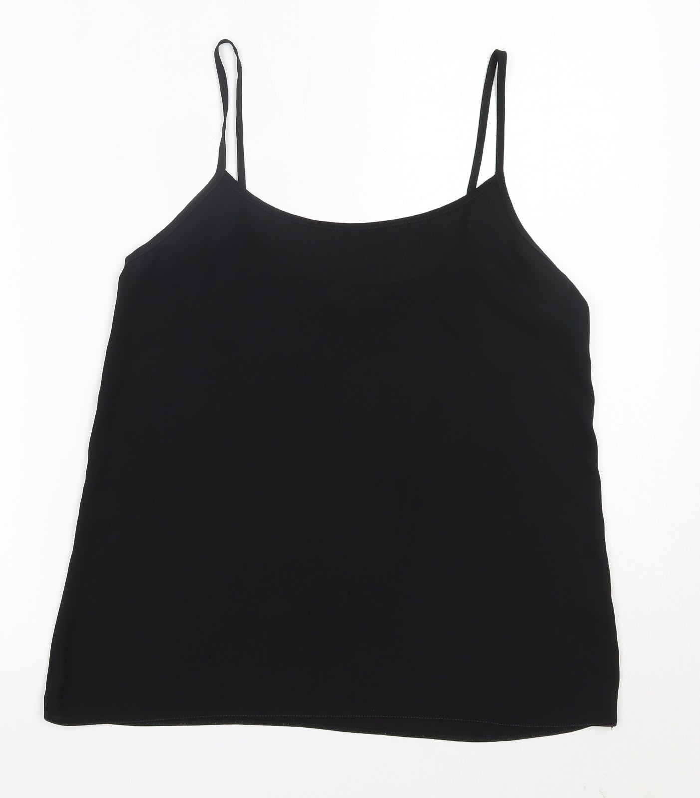 Matalan Womens Black  Polyester Camisole Blouse Size 10 Round Neck