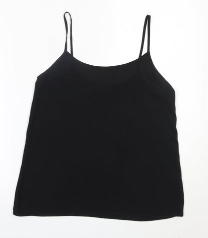 Matalan Womens Black  Polyester Camisole Blouse Size 10 Round Neck
