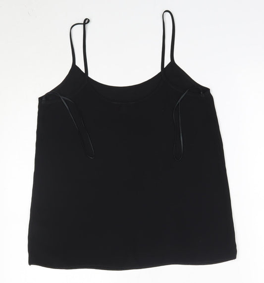 Matalan Womens Black  Polyester Camisole Blouse Size 10 Round Neck