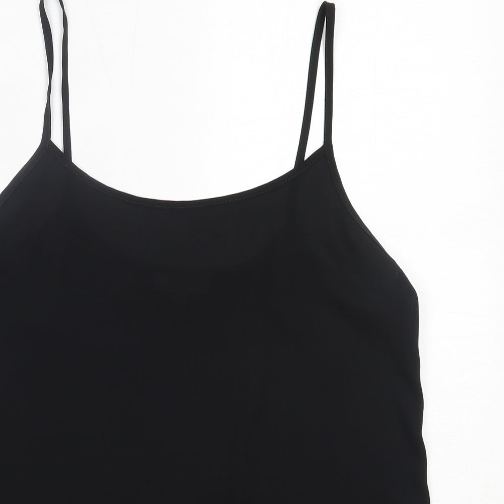 Matalan Womens Black  Polyester Camisole Blouse Size 10 Round Neck