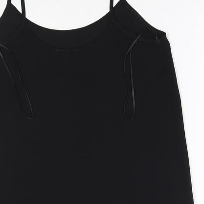 Matalan Womens Black  Polyester Camisole Blouse Size 10 Round Neck