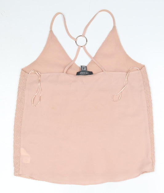 Primark Womens Pink  Polyester Camisole Blouse Size 10 V-Neck