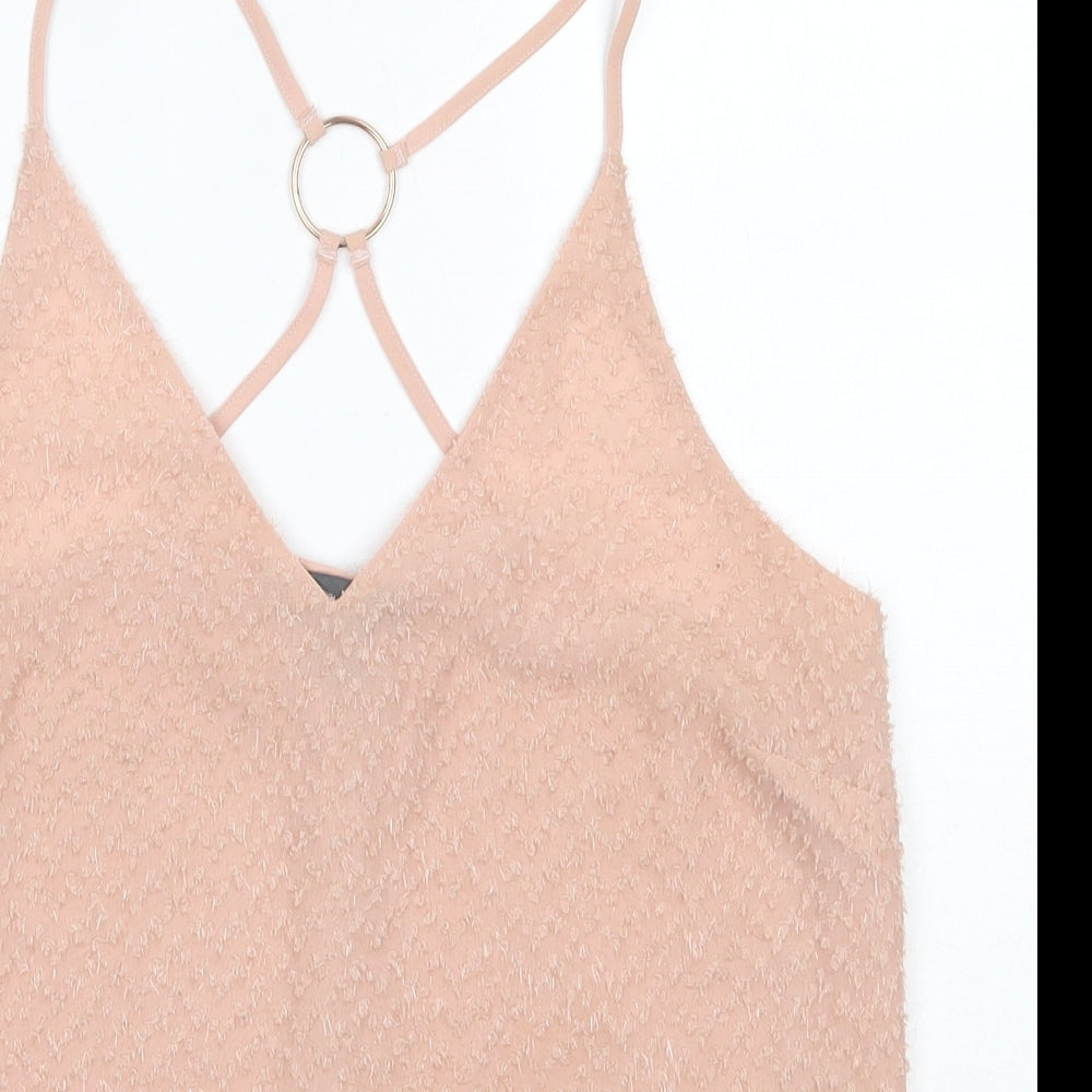 Primark Womens Pink  Polyester Camisole Blouse Size 10 V-Neck
