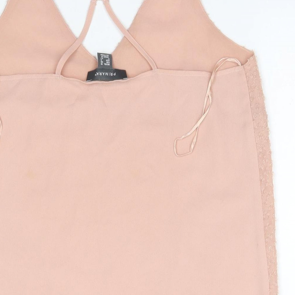 Primark Womens Pink  Polyester Camisole Blouse Size 10 V-Neck