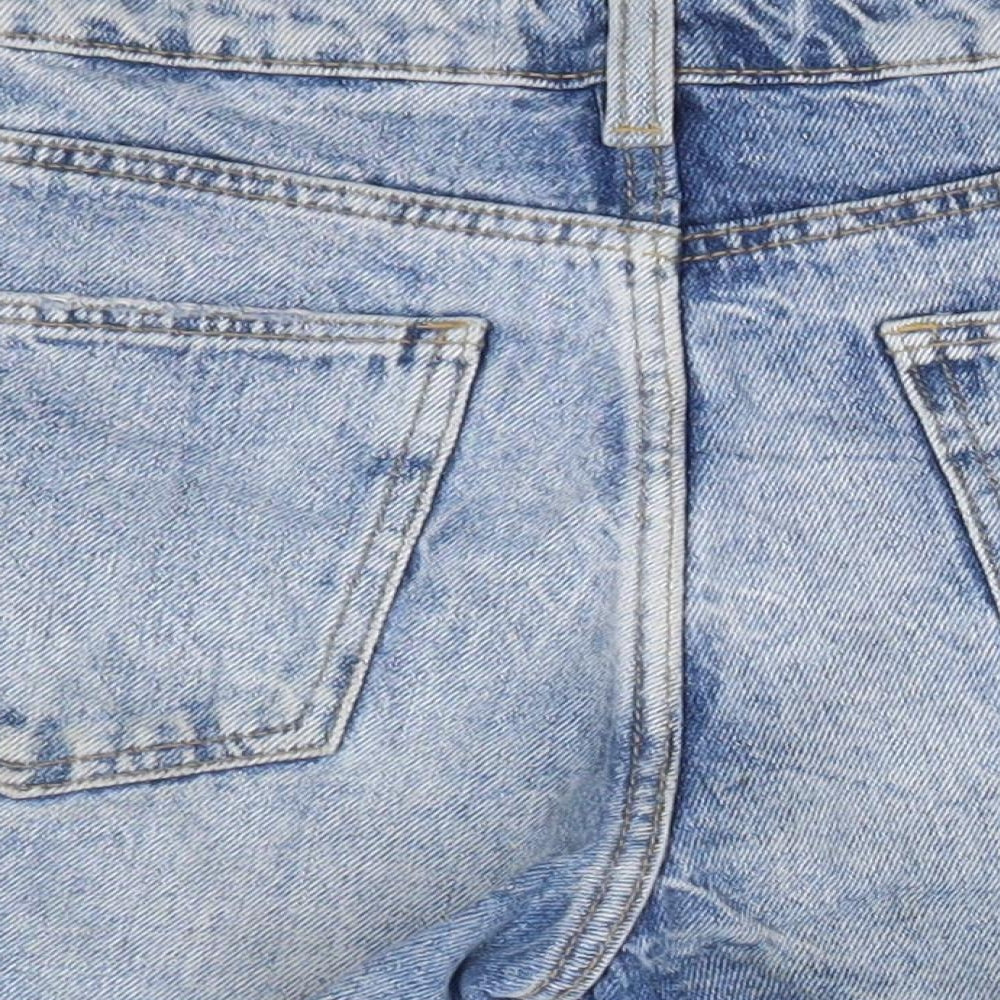 Sinsay Womens Blue  100% Cotton Cut-Off Shorts Size 6  Regular