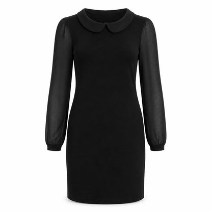 H&M Womens Black  Cotton Bodycon  Size 8  Collared