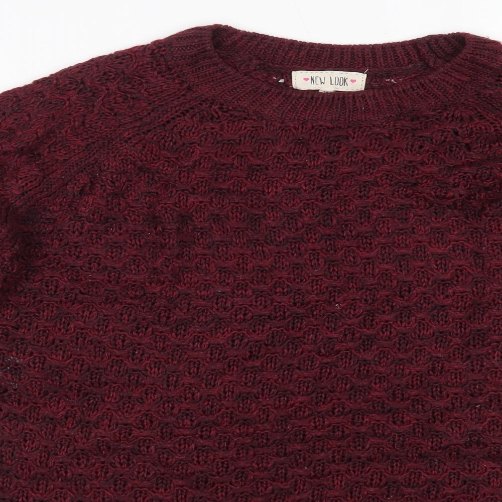Womens UK Size M New Look Purple Pullover Jumper