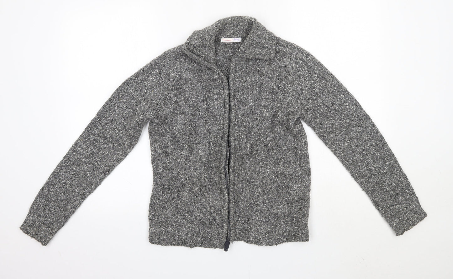 Womens UK Size 12 Matalan Grey Full Zip Jumper