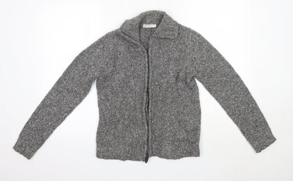 Womens UK Size 12 Matalan Grey Full Zip Jumper