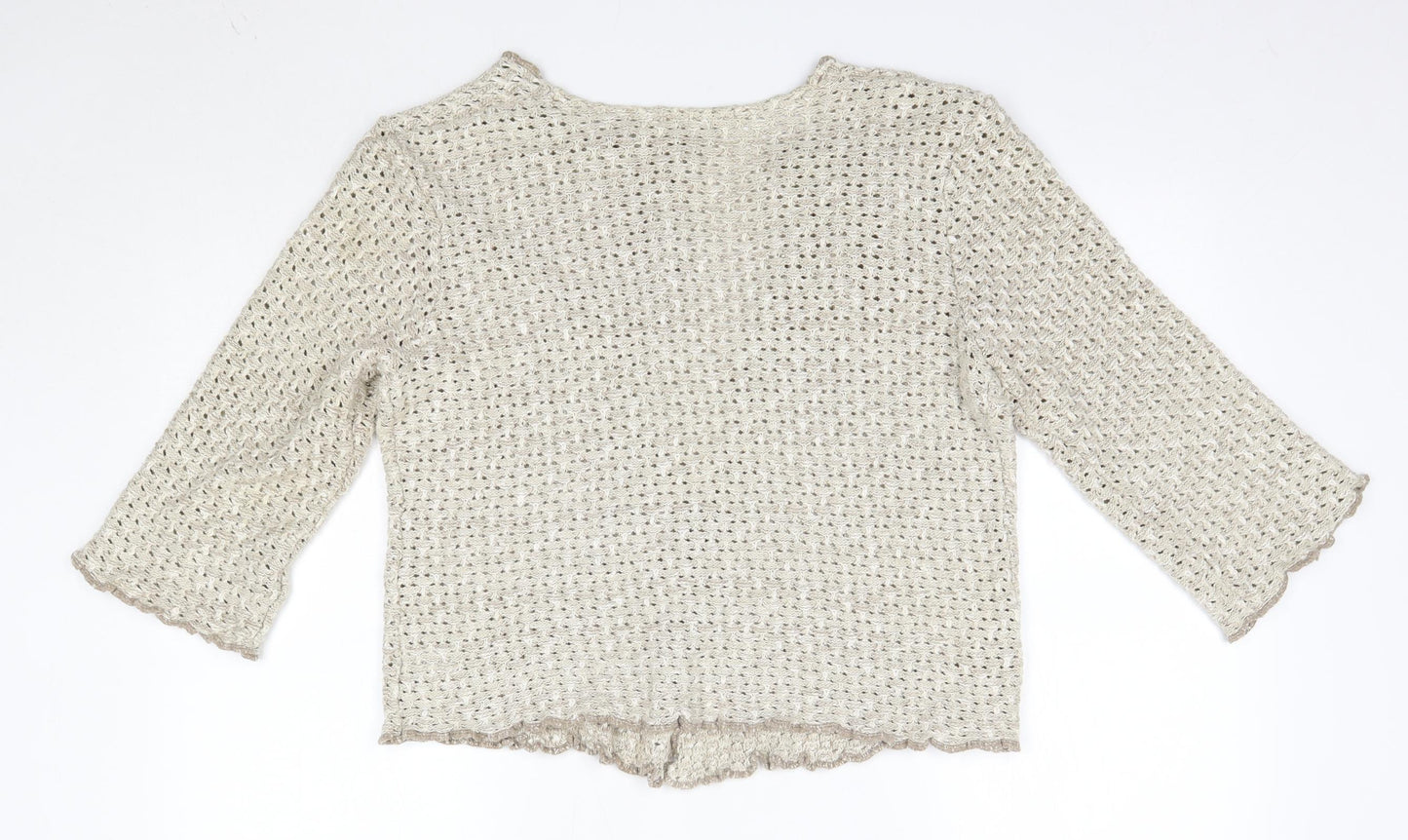 Womens UK Size L M&Co Brown Cardigan Jumper