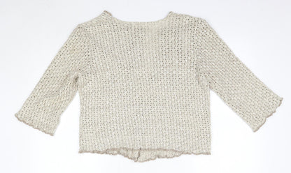 Womens UK Size L M&Co Brown Cardigan Jumper