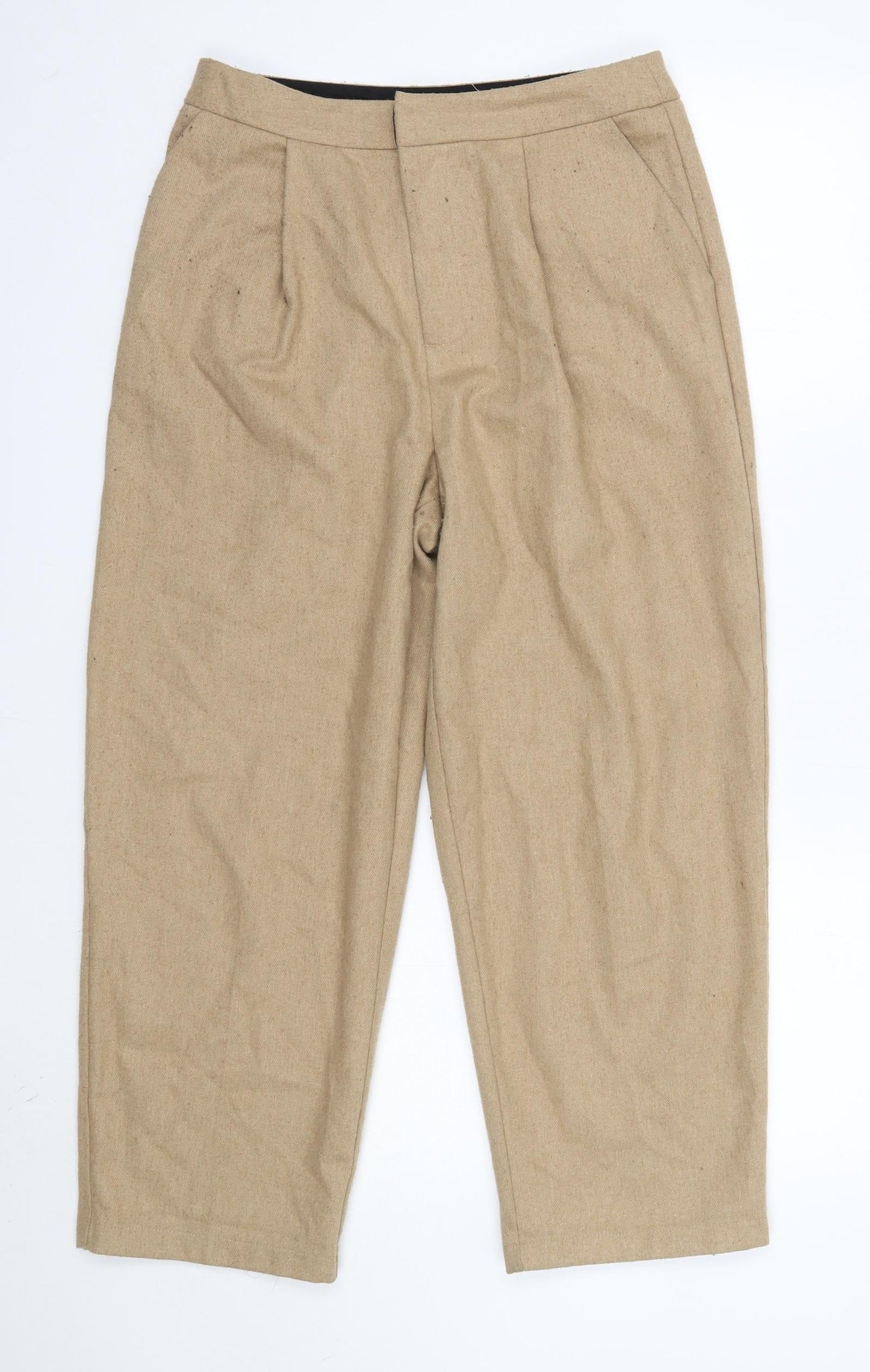 Womens UK Size M Light Before Dark Regular Fit Dress Pants Brown Trousers