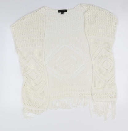 Womens UK Size 10 Atmosphere Ivory Cardigan Jumper