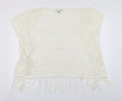 Womens UK Size 10 Atmosphere Ivory Cardigan Jumper