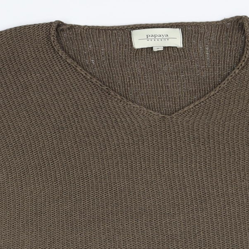 Womens UK Size 8 Papaya Green Pullover Jumper