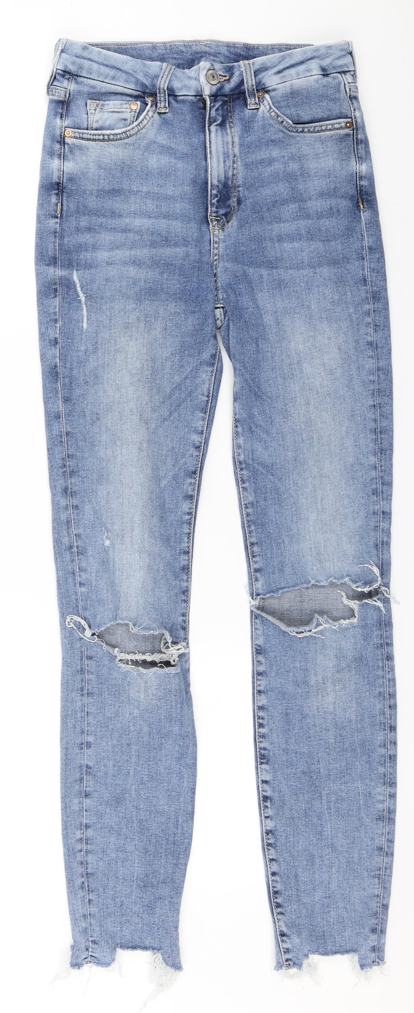 Womens UK Size  H&M Regular Fit Skinny Blue Jeans