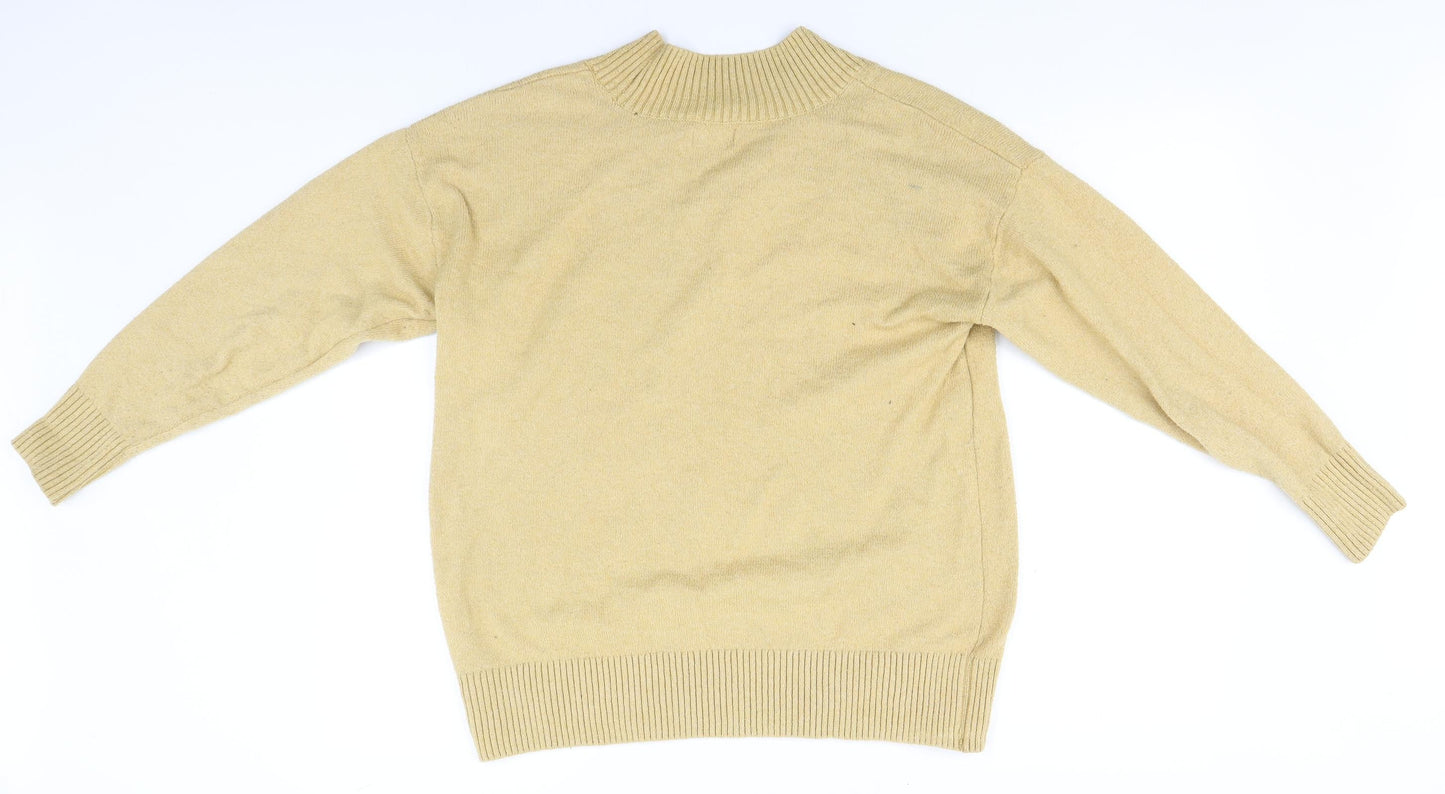 Womens UK Size M Papaya Beige Pullover Jumper
