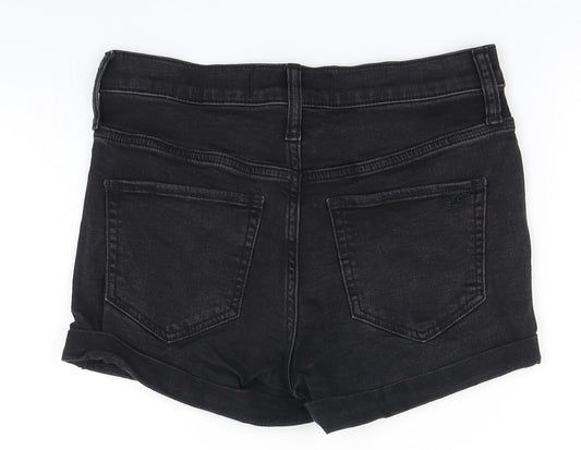 Hollister Womens Black  Cotton Hot Pants Shorts Size 26 in  Regular